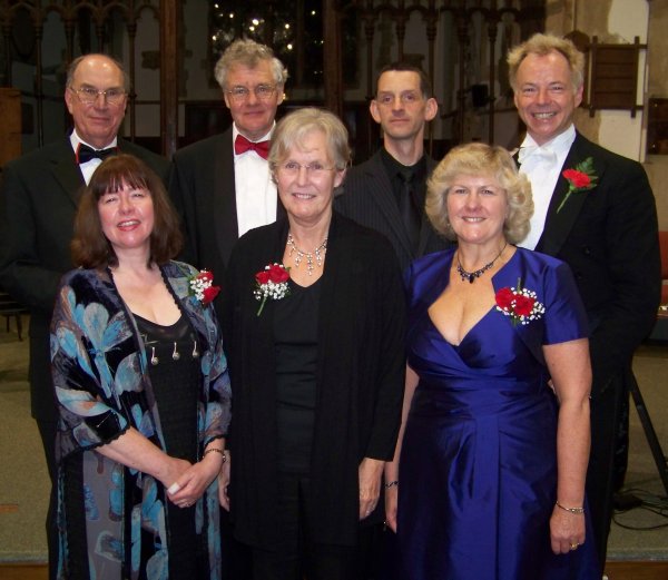 Soloists, musical director and organist after the performance of Handel's Messiah in St Matthew's Church Harwell
