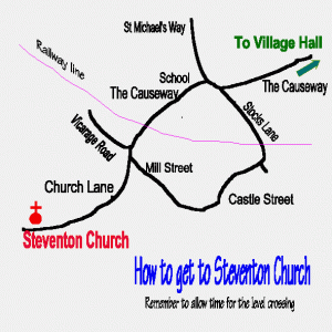 Map of how to get to Steventon Parish Church