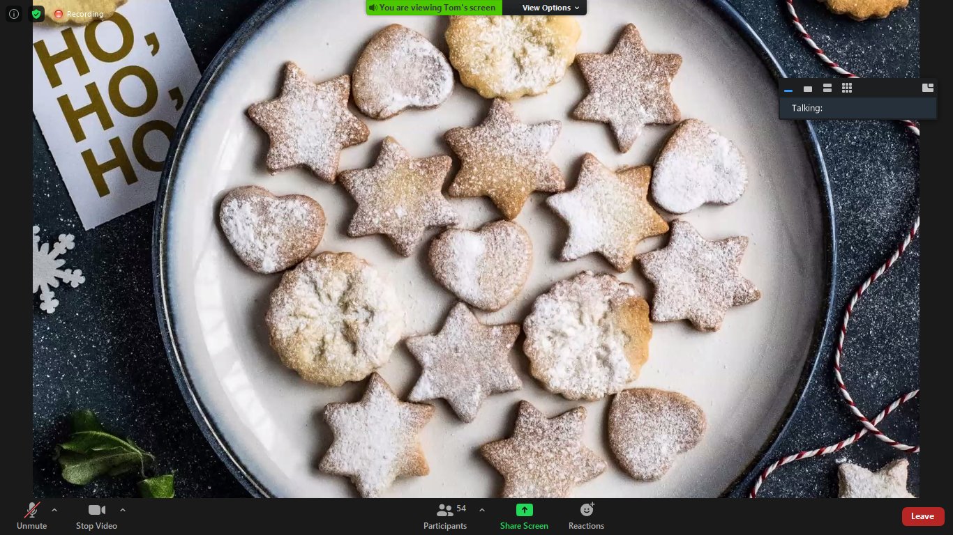 Festive biscuits on a plate - ho,ho, ho