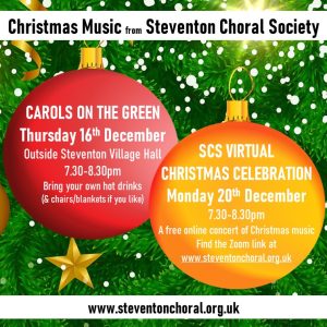 Details of Christmas celebrations with Steventon Choral Society, December 2021