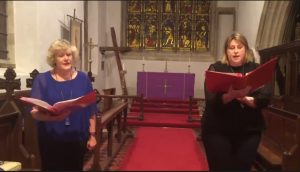 Helen Pearce and Abby Evans record Pie Jesu in Steventon Church for the Virtual Christmas Celebration