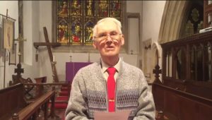 Jack Jarvis records a poem in Steventon Church for the Virtual Christmas Celebrationas Celebration